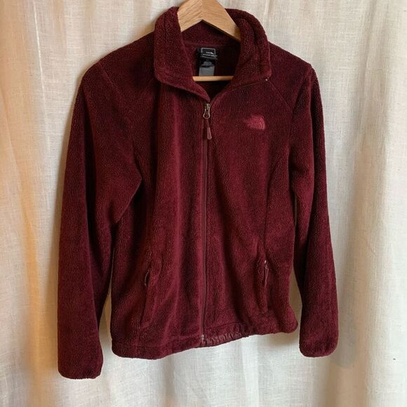 The North Face Women’s Small Burgundy Osito Fleece Jacket Soft & Warm Full Zip - Picture 1 of 16